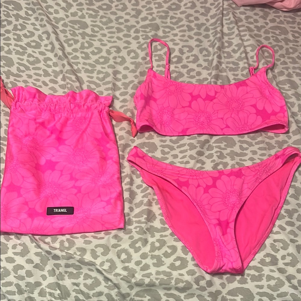 Triangl Pink Floral Bikini Set